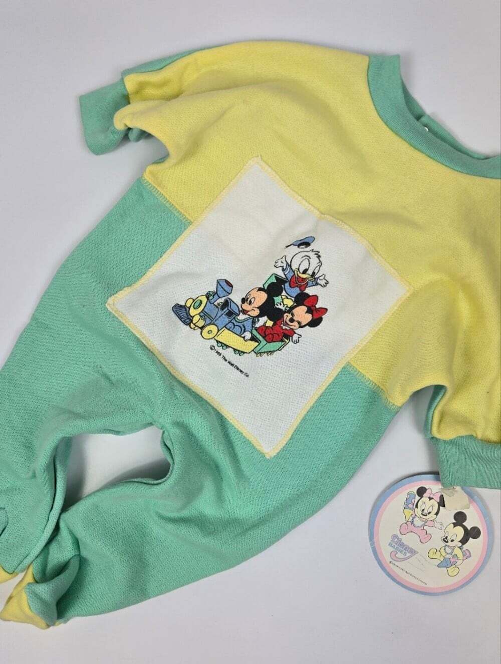 Vintage 1985 Disney Babies Mickey Minnie Donald Baby Romper S (6-12) NEW Canada